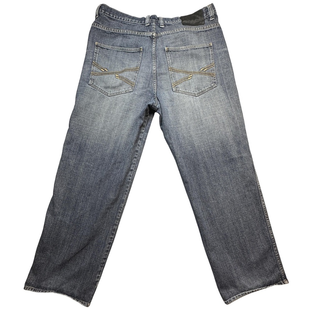 Reverb Jeans Mens 37x31 Blue Denim Medium Wash Relaxed Fit Straight Leg Casual